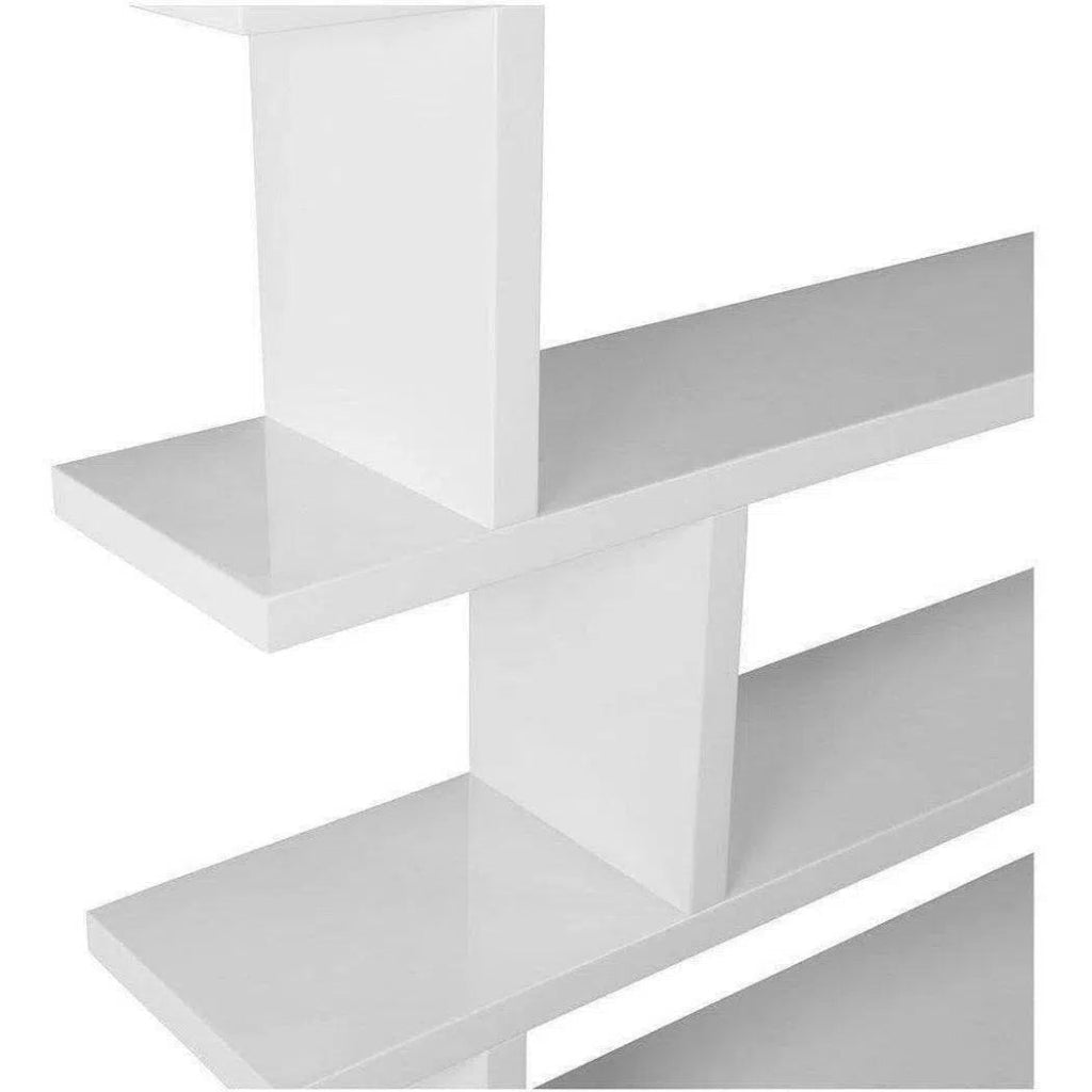 63 Inch Large White Contemporary Floating Shelf - Modern Wall Storage for Living Room, Bedroom, Office & Bathroom Organization