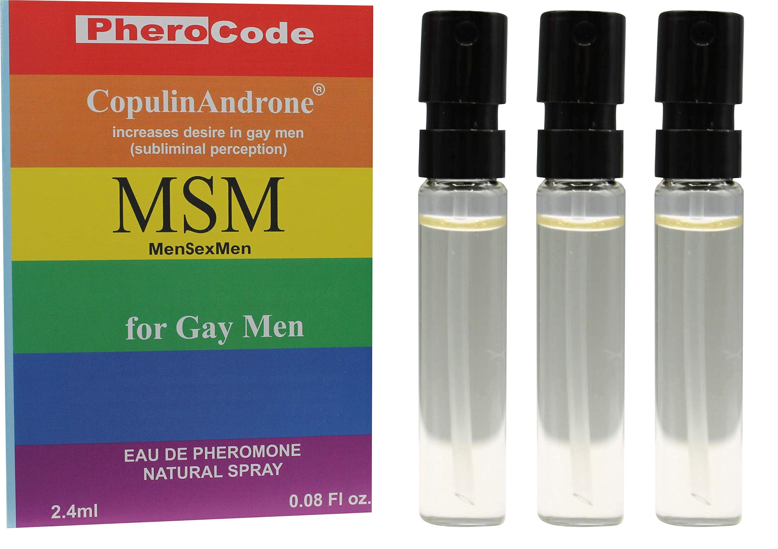 PheroCode MSM Pheromone Cologne for Gay Men - 3 x 2.4ml Set | Attract & Enhance Confidence | Perfect for Dating, Clubs & Special Occasions
