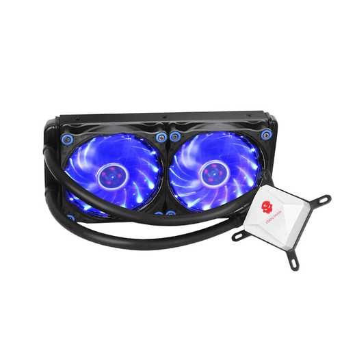 240mm Silent CPU Liquid Cooler with RGB LED - High-Performance Water Cooling System for PC Gaming & Overclocking - Perfect for Gaming Rigs, Workstations, and High-End PCs