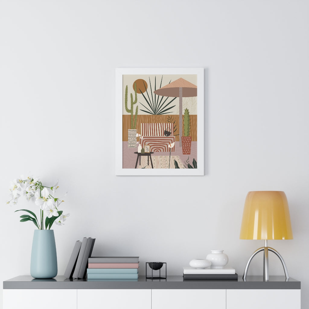 Modern Art Sketch Framed Vertical Poster - Wall Decor for Living Room, Bedroom & Office - Handmade Canvas Painting for Home Decoration