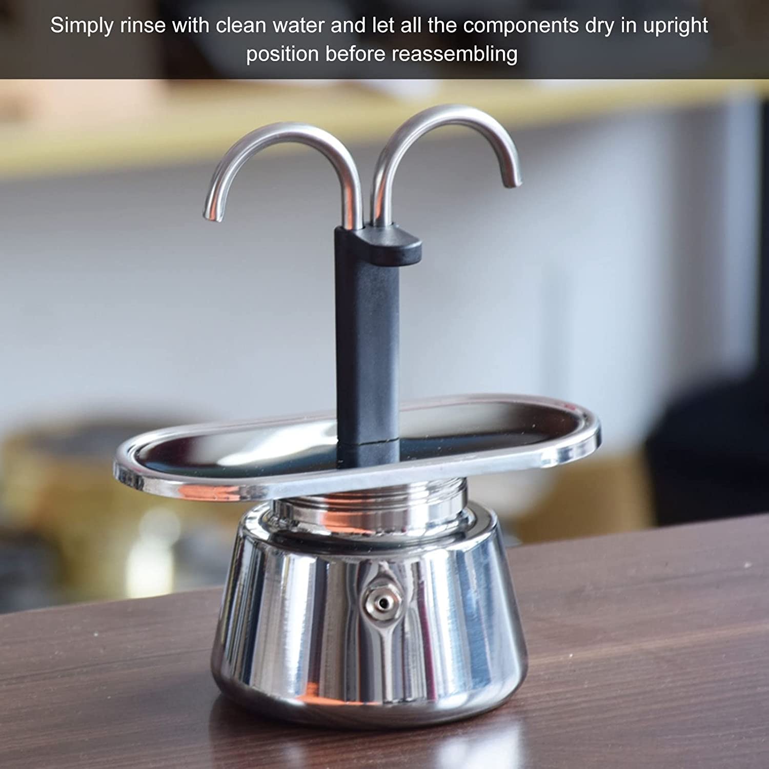 Premium Stainless Steel Moka Pot - 3 Cup Italian Stovetop Espresso Maker for Strong Coffee - Perfect for Home, Office & Camping Use