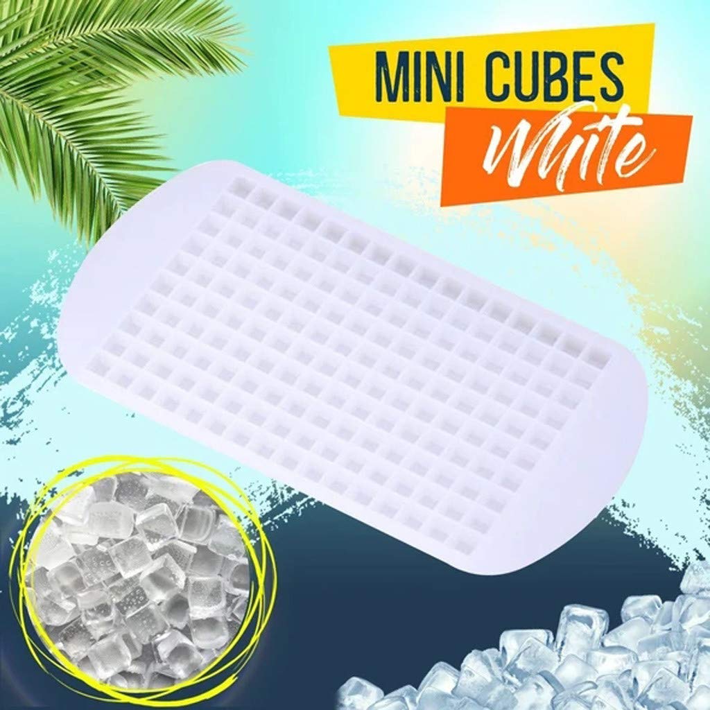 160 Mini Small Ice Cube Tray - Silicone Ice Mold for Cocktails, Whiskey & Beverages - Perfect for Home Bar, Parties & Kitchen Use - BPA Free Flexible Frozen Cube Maker