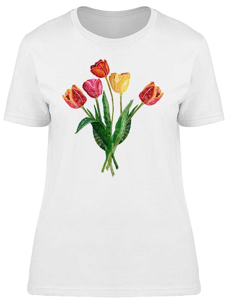 Red and Yellow Tulips Women's T-Shirt - Floral Graphic Tee for Casual Wear, Spring Outfits & Everyday Fashion