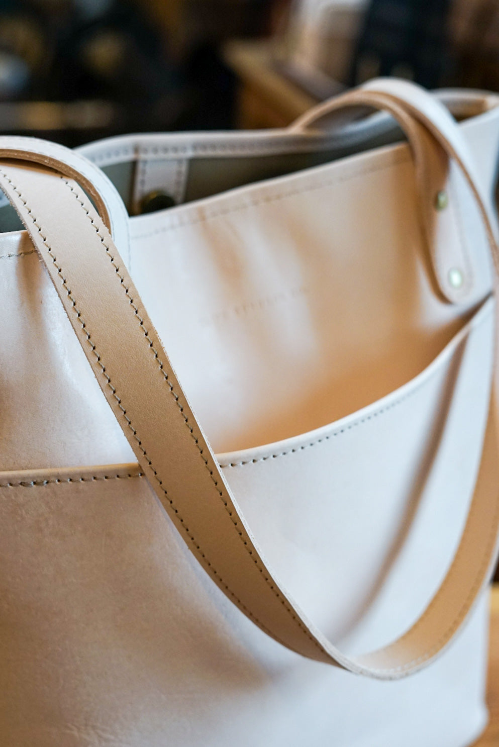 Premium Vegan Leather Tote Bag - Natural Vegetable Tanned Eco-Friendly Handbag for Women - Perfect for Work, Shopping & Travel Accessories