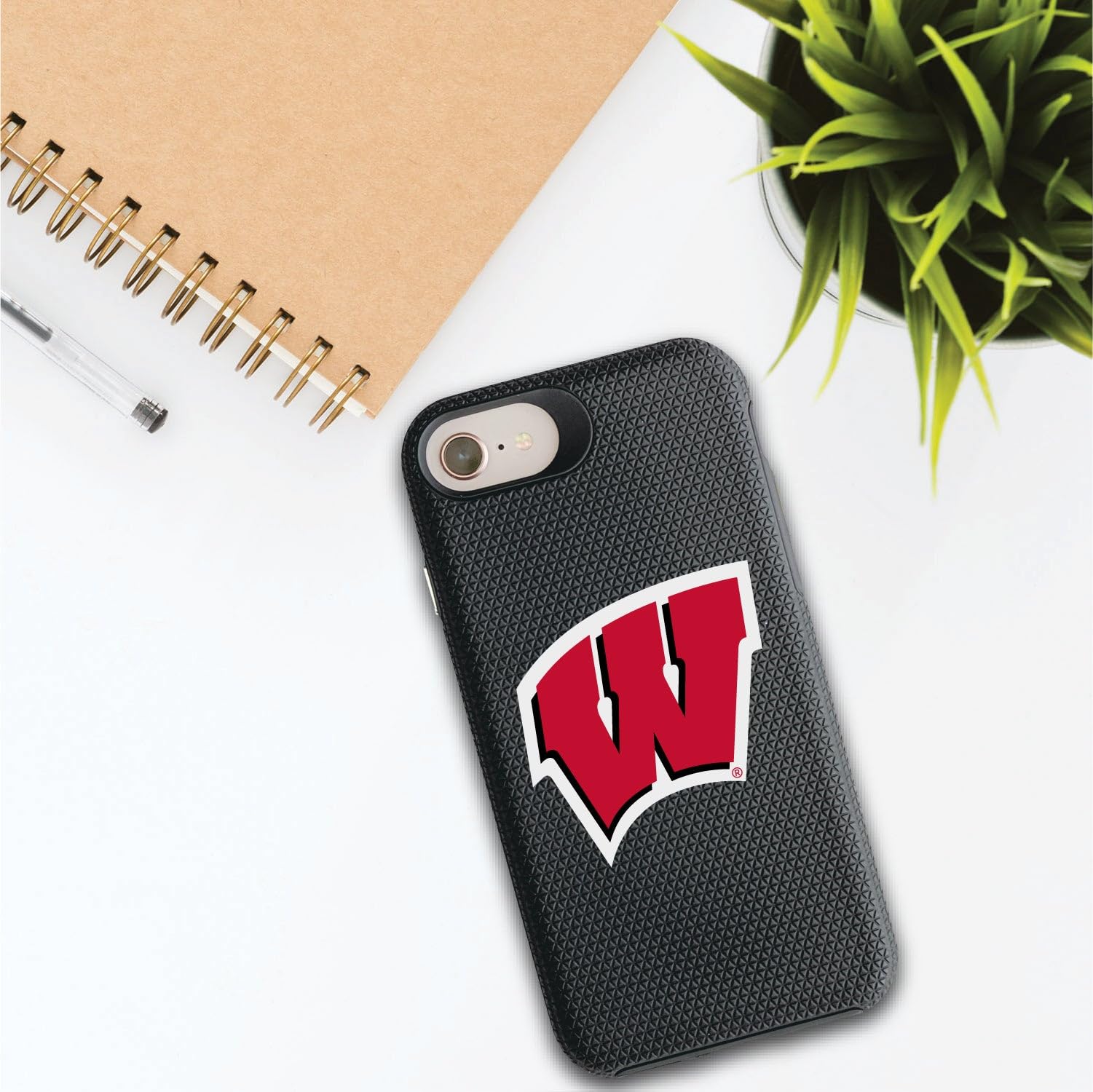 Durable OTM Essentials Phone Case for iPhone 12 Pro Max - Shockproof Hard Shell with University of Wisconsin-Madison Badgers Design - Perfect for Campus Life, Outdoor Activities & Everyday Protection