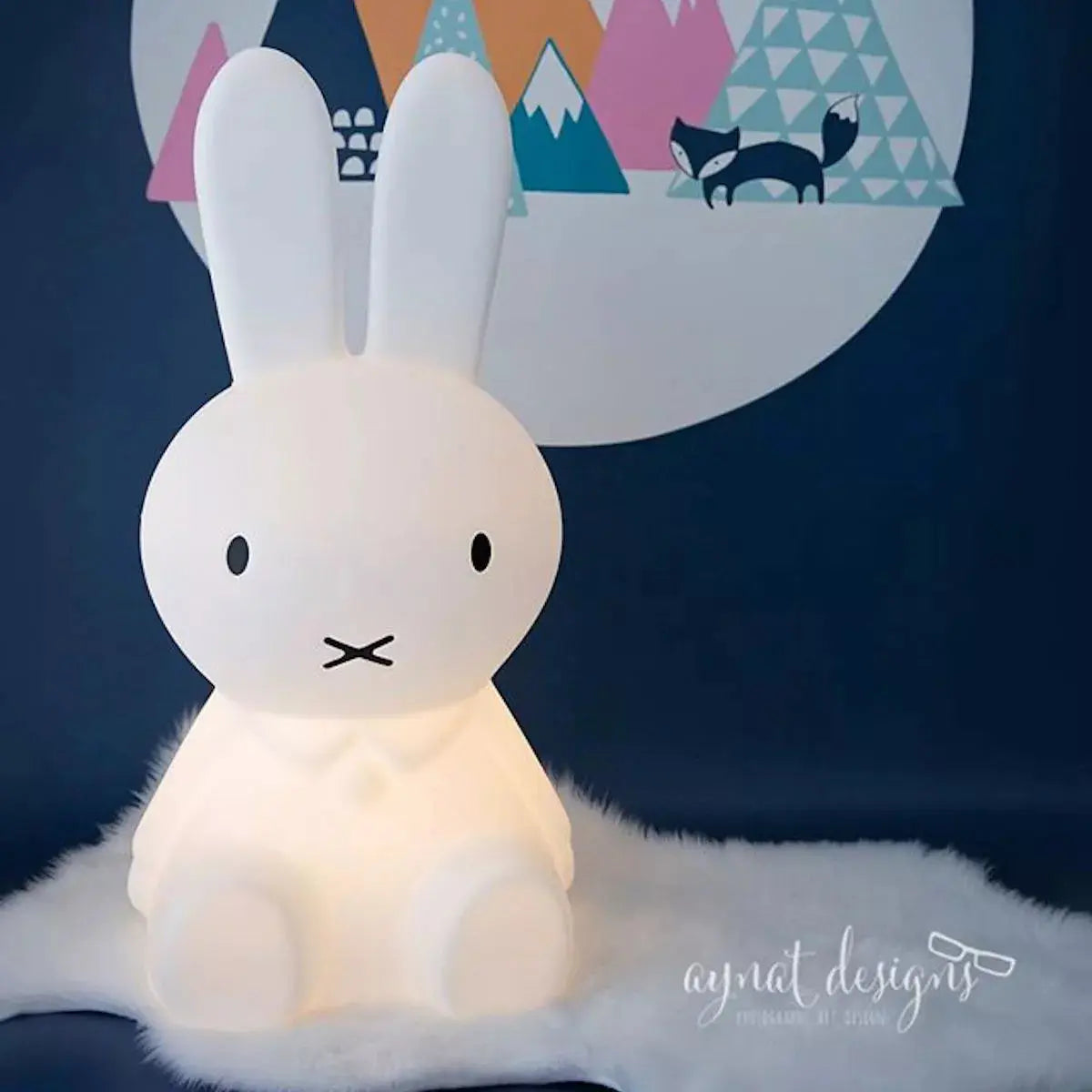 Miffy LED Night Light Extra Large - Cute Bunny Nursery Lamp for Kids Bedroom, Baby Room Decor & Cozy Nighttime Reading Light