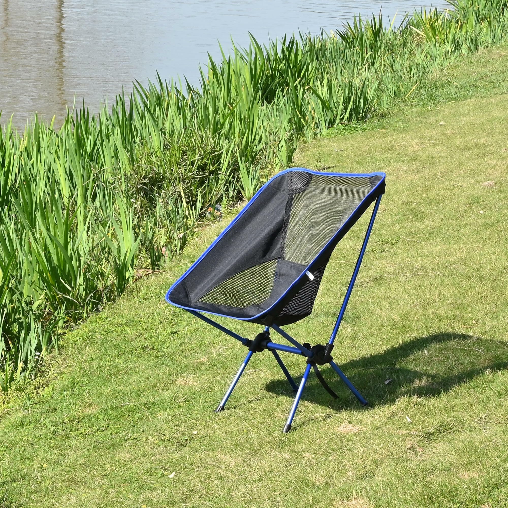 PHAT Portable Folding Camping Chair - Lightweight Moon Chair for Outdoor, Hiking, Picnic & Backpacking - Compact Lawn Chair with Carry Bag for Easy Travel & Storage | Perfect for Beach, Park, and Camping Trips