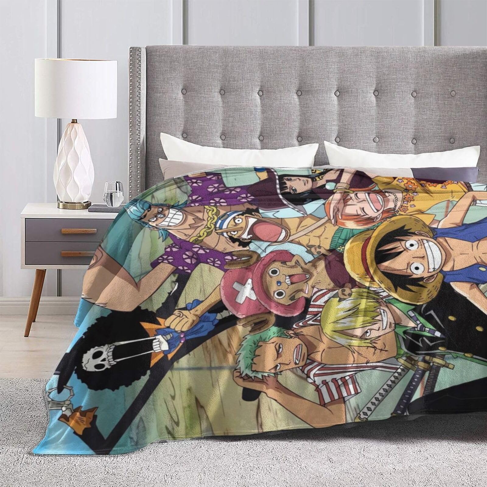 Soft Anime Anti-Pilling Flannel Plush Blanket for Boys & Girls | 60x50 Inch Cozy Throw | Birthday Gift & Autumn Bedding | Perfect for AC Rooms, Movie Nights & Dorm Decor