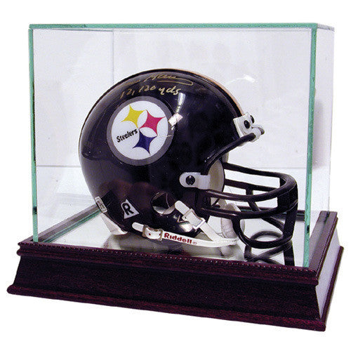Premium Glass Mini Helmet Display Case - Shatterproof Protection for Collectible Helmets - Perfect for Sports Memorabilia, Cosplay Props & Home Decor Showcase