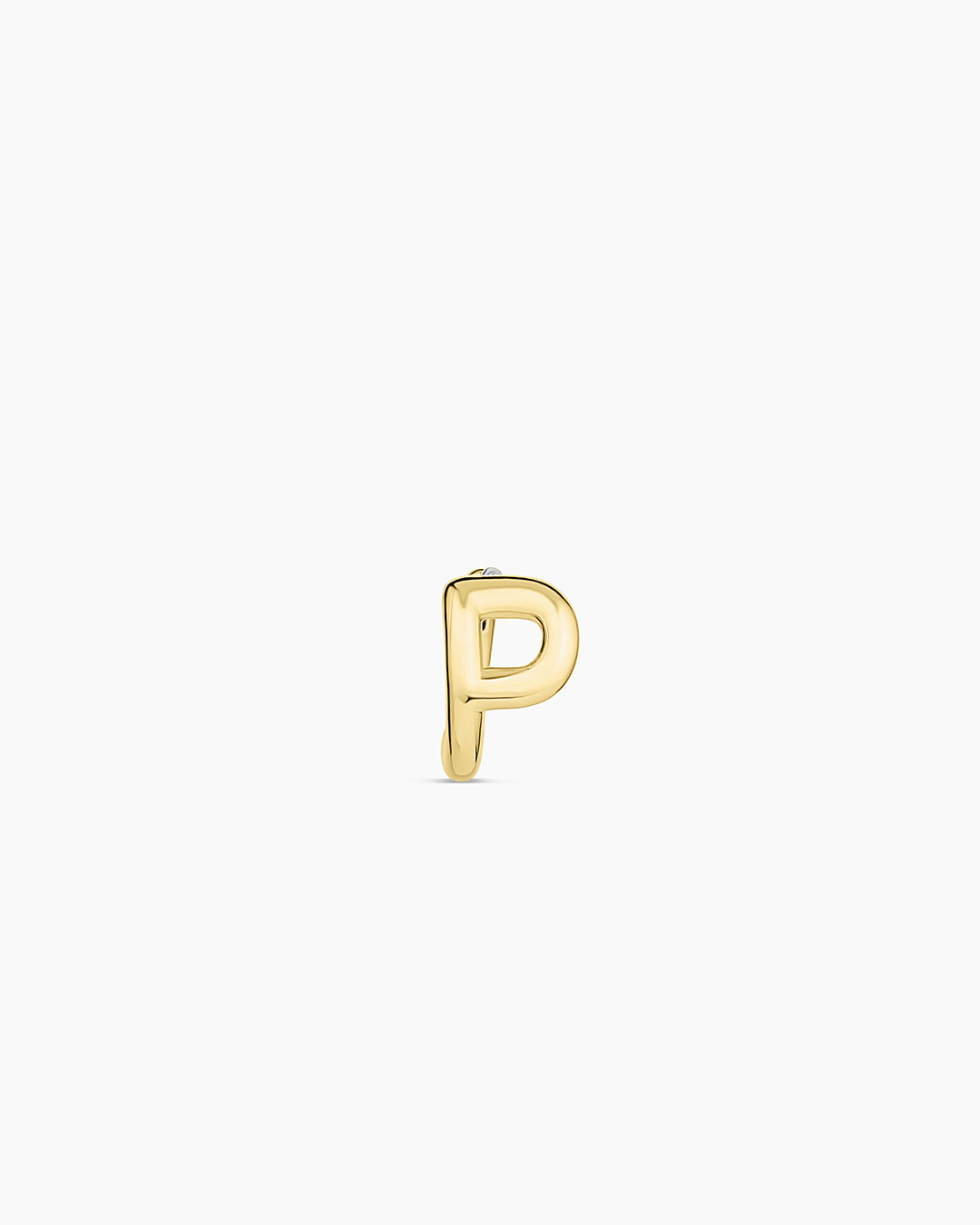 Alphabet Single Huggie Earrings - Gold Plated Initial Letter Studs for Women - Perfect for Everyday Wear, Gifts & Special Occasions