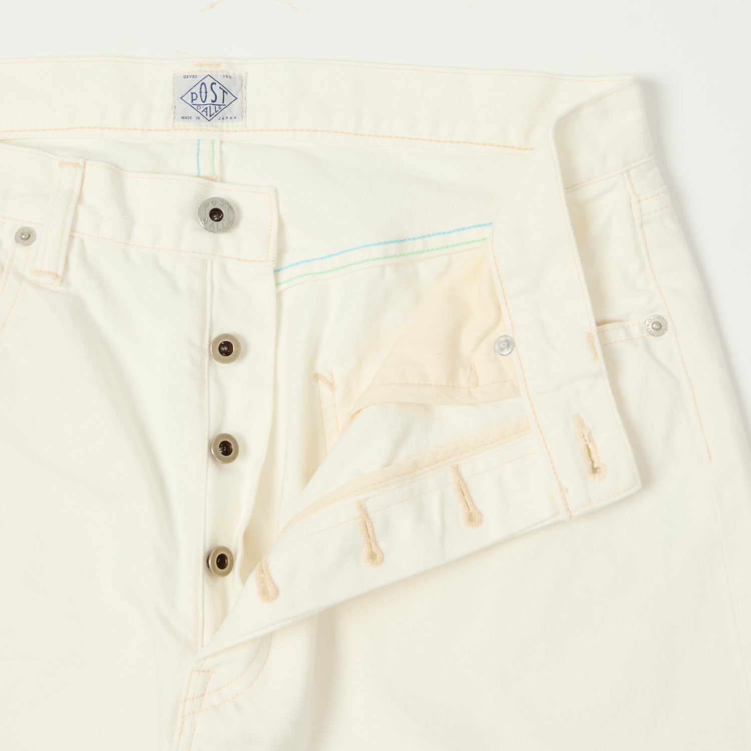 Post Overalls No.2 5 Pocket Denim Shorts for Men - Classic White Washed Cotton Jean Shorts | Casual Summer Wear, Beach Outings & Outdoor Activities