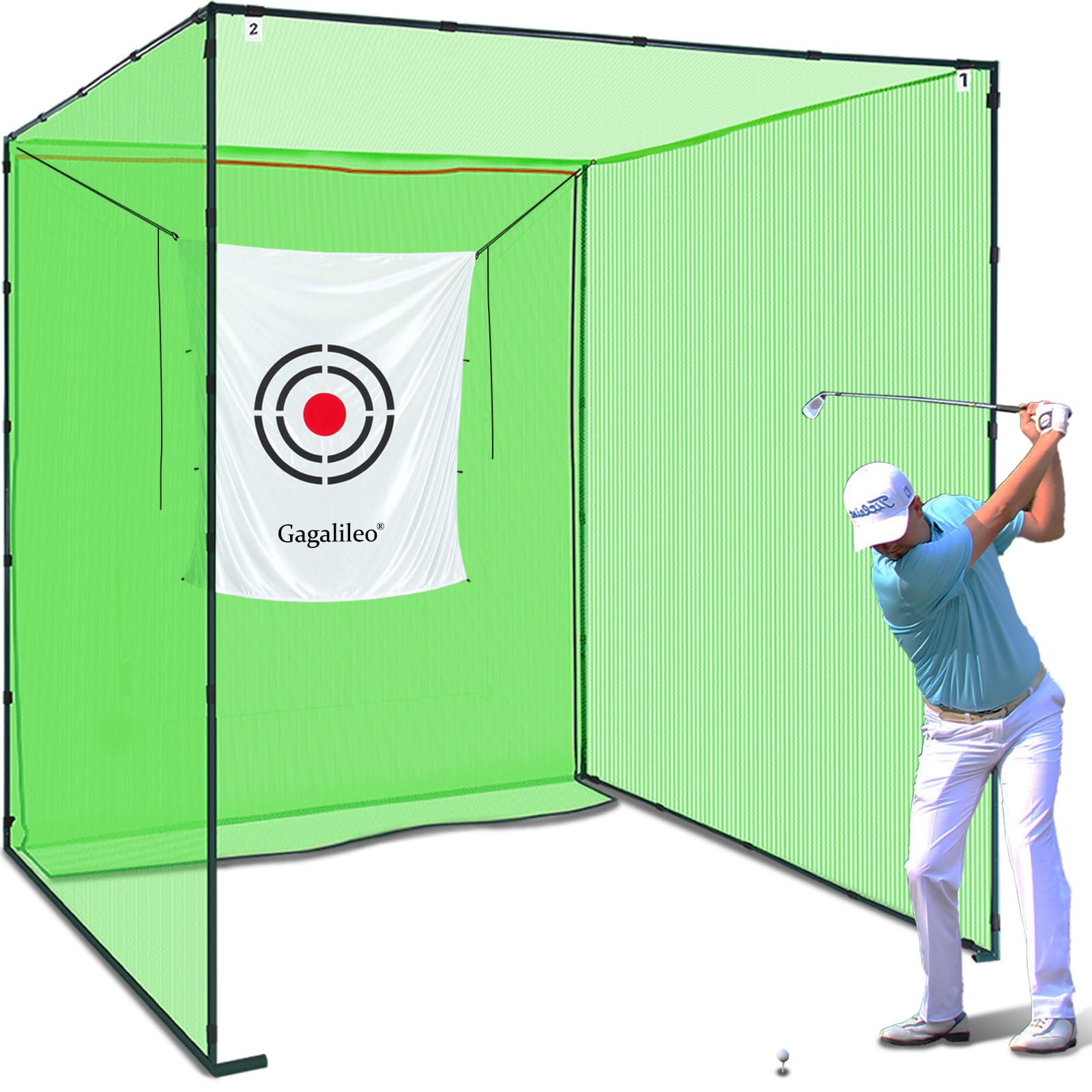 Premium Heavy Duty Golf Practice Hitting Net for Backyard & Indoor Use - Portable Golf Driving Cage with Sturdy Frame - Perfect for Home Training, Driving Range Practice & Backyard Golf Sessions
