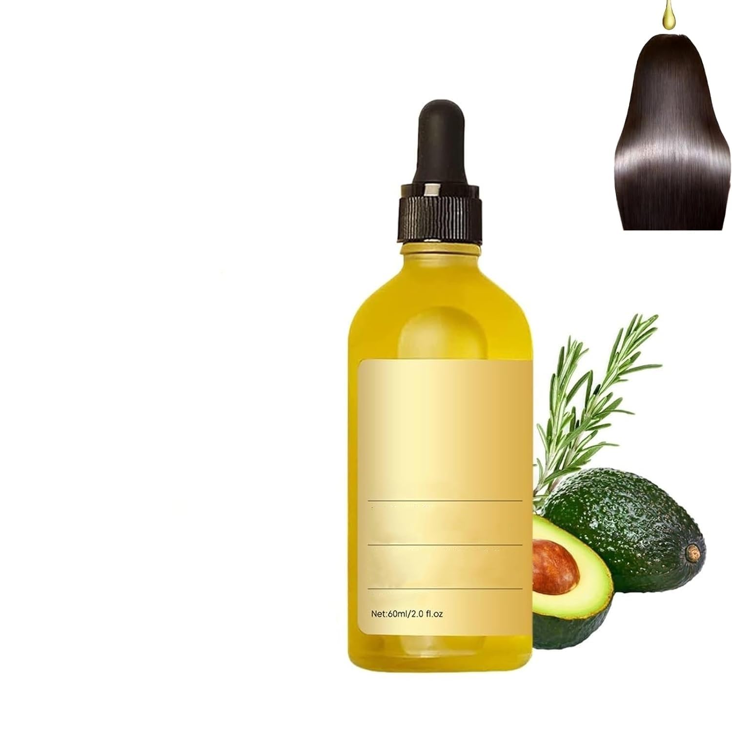 Organic Vegan Hair Growth Oil with Castor & Argan Oil - Natural Treatment for Dry, Damaged & Thin Hair - Promotes Thicker, Healthier Locks - Perfect for Daily Scalp Massage & Overnight Hair Repair
