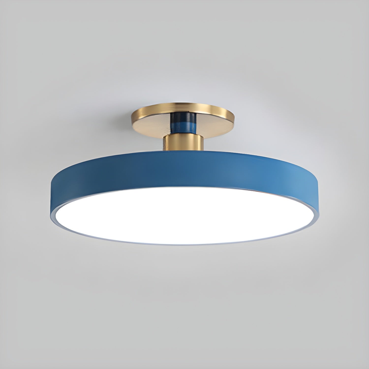 Modern Isla Flush Mount Ceiling Light Fixture - Dimmable LED Lighting for Bedroom, Living Room & Hallway - Sleek Round Design for Home & Office Decor