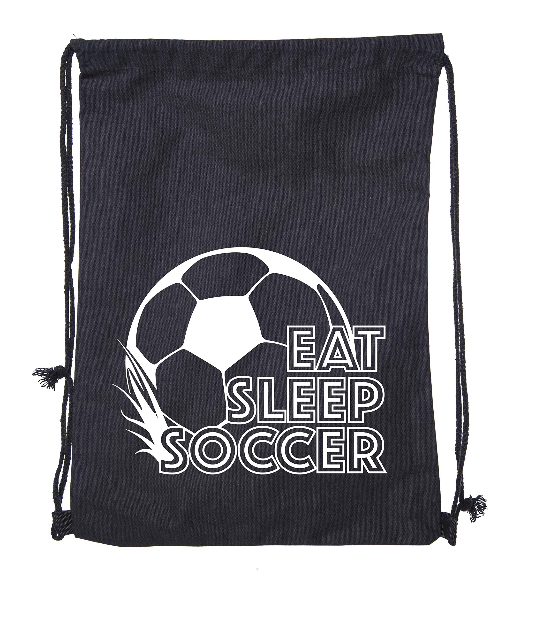 Best Lightweight Soccer Drawstring Backpack - Durable Cotton Cinch Sack for Sports & School - Perfect for Soccer Practice, Gym & Travel