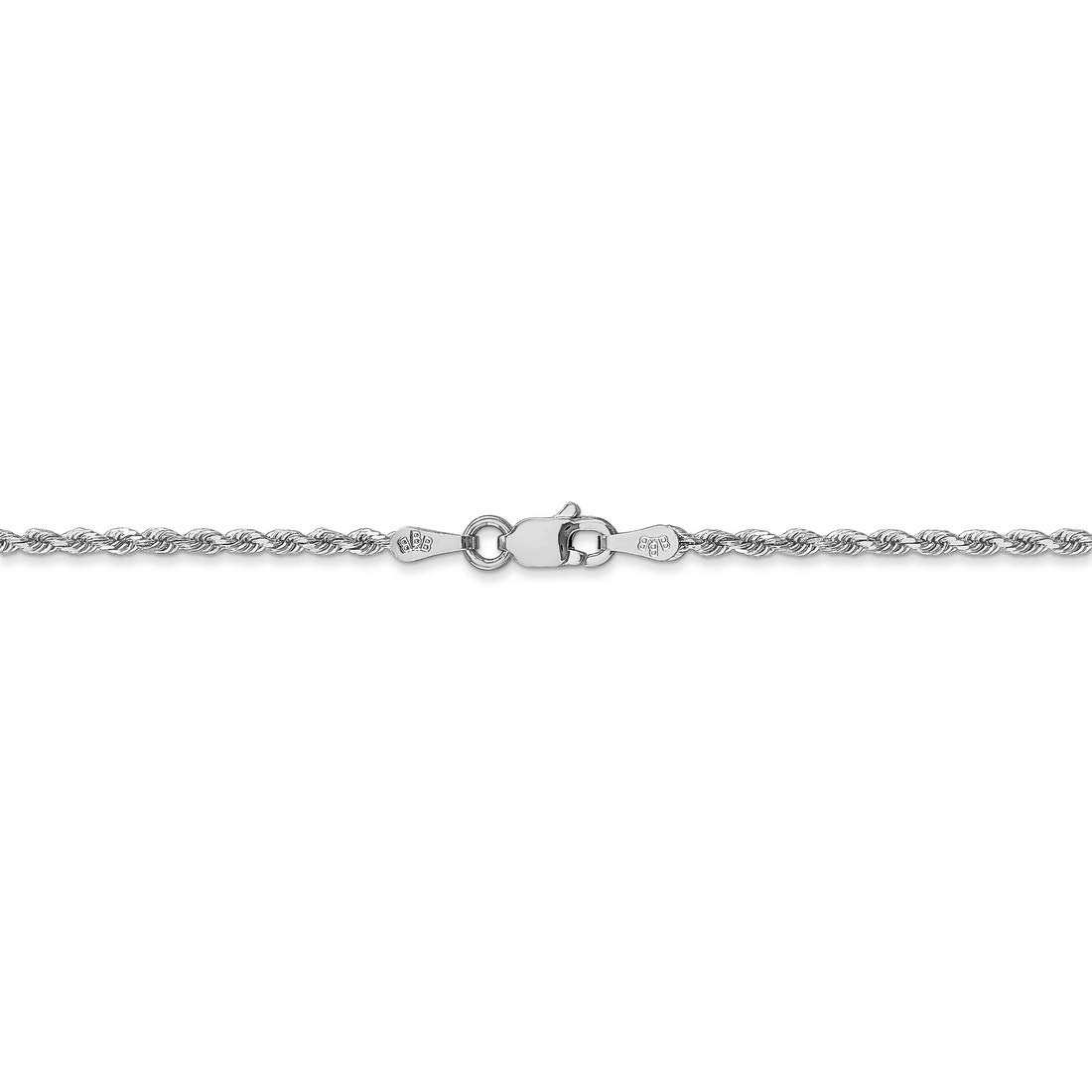 14K Solid White Gold Diamond-Cut Rope Chain Jewelry - Handmade Bracelet, Anklet or Necklace for Women | Perfect for Weddings, Parties & Everyday Elegance