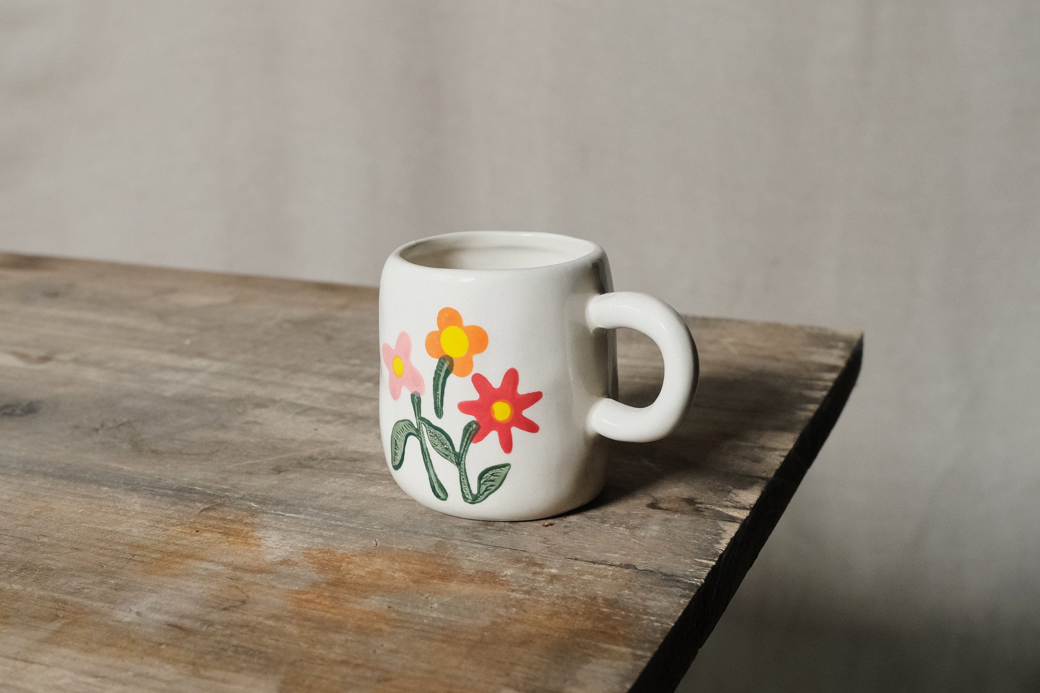 Mini Bouquet Espresso Mug - 6oz Small Coffee Cup with Floral Design, Perfect for Espresso, Tea or Hot Chocolate | Ideal for Home, Office & Cafe Use