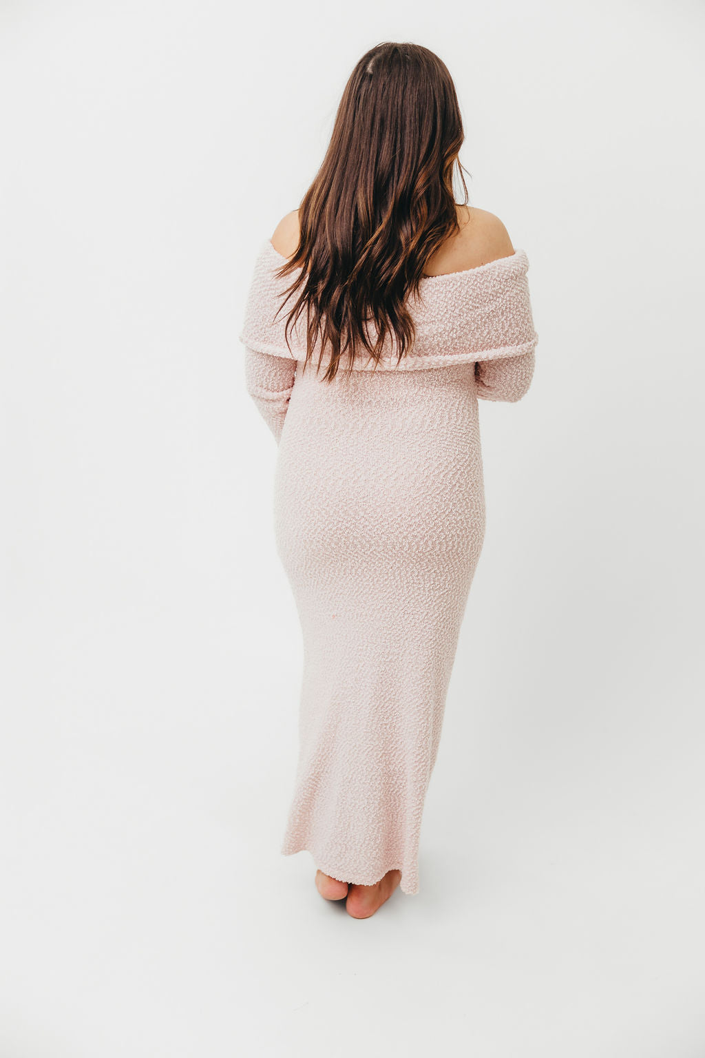 Nora Knit Maxi Dress in Dusty Pink - Bump Friendly Maternity Dress for Women | Comfortable Stretchy Long Dress for Pregnancy, Nursing & Everyday Wear | Perfect for Casual Outings, Baby Showers & Special Occasions