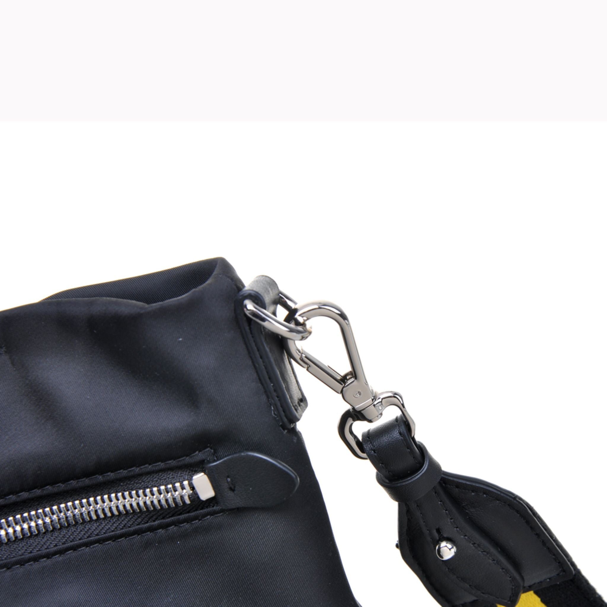 FION Minions Jacquard Leather Top Handle Handbag for Women - Stylish Black & Yellow Crossbody Purse - Perfect for Work, Travel & Daily Use