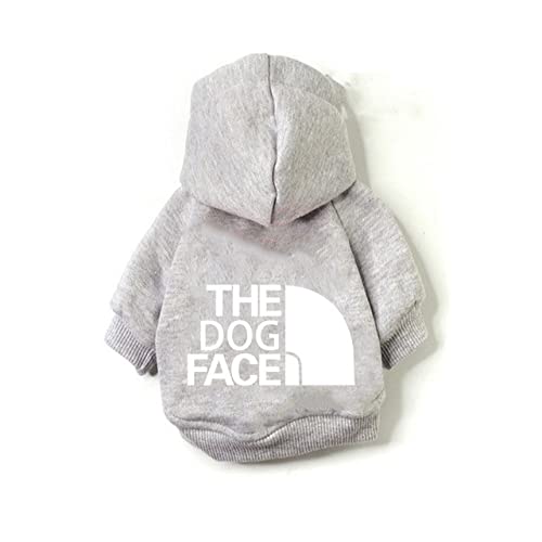 Trendy Light Gray Dog Hoodie - Soft & Comfortable Pet Clothes for Small Medium Large & XXX-Large Dogs - Perfect for Outdoor Walks & Winter Fashion