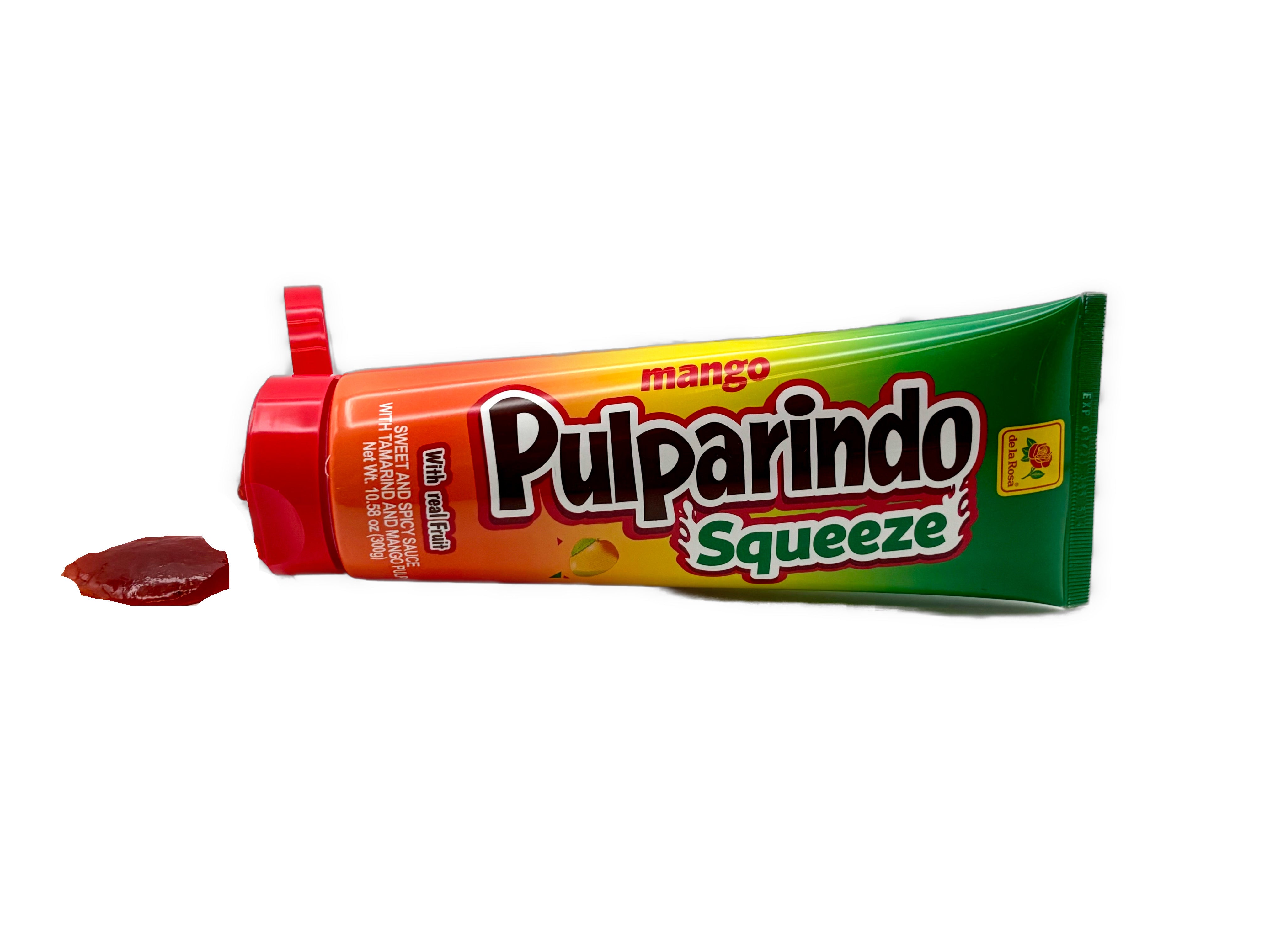 De La Rosa Pulparindo Squeeze Mango Candy 10.58oz | 1 Count Tube - Perfect for Snacking, Parties & Mexican Candy Lovers