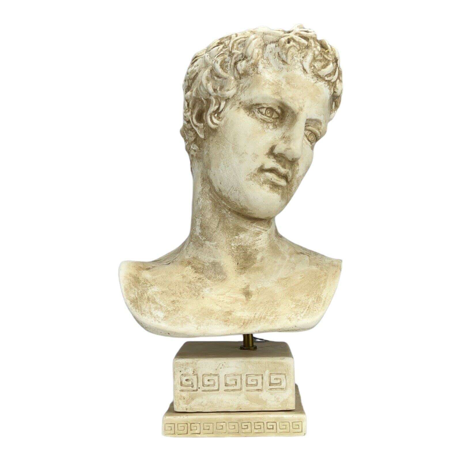 Greek Roman Statue Sculpture - Marathon Boy Head Bust Museum Replica in Durable Hard Plaster | Home Decor, Office Display, Art Collection