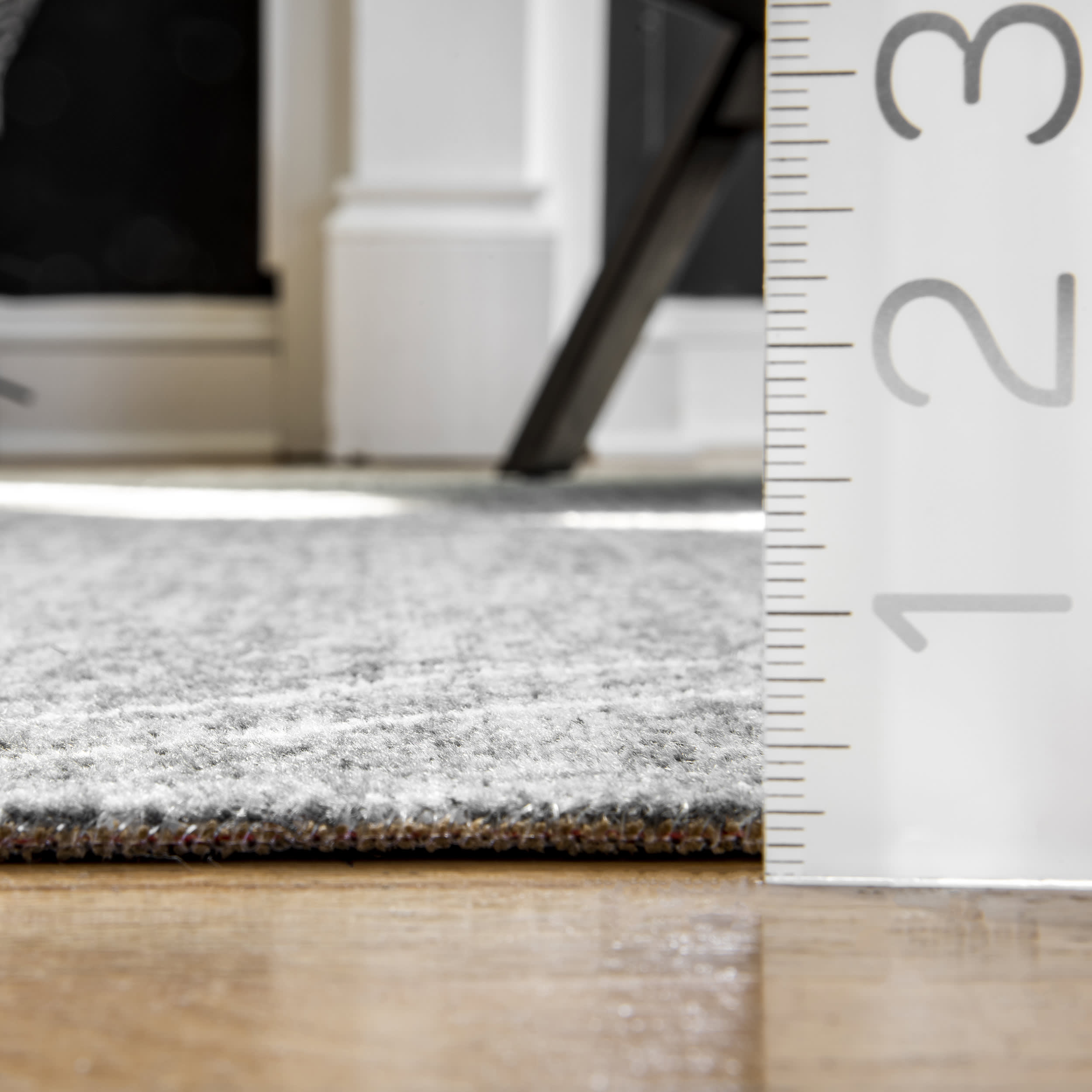 Diamonds and Stripes Fringe Indoor Outdoor Rug - Soft Non-Slip Grey Area Rug for Living Room, Bedroom, Patio Decor