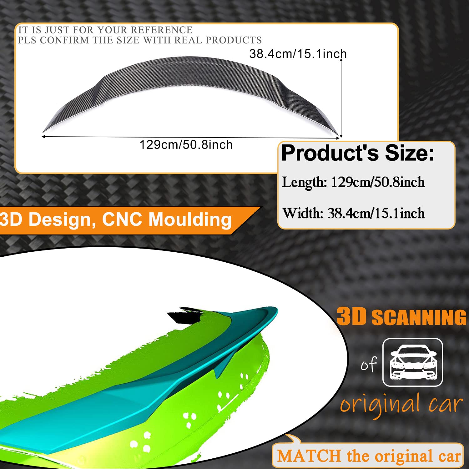 Carbon Fiber Trunk Spoiler for Mercedes Benz C Class W205 (2015-2021) - C180 C200 C250 C300 C400 C43 C63 AMG Sedan Rear Boot Lip Wing - High-Quality Factory Outlet Style A - Perfect for Street Racing & Car Shows
