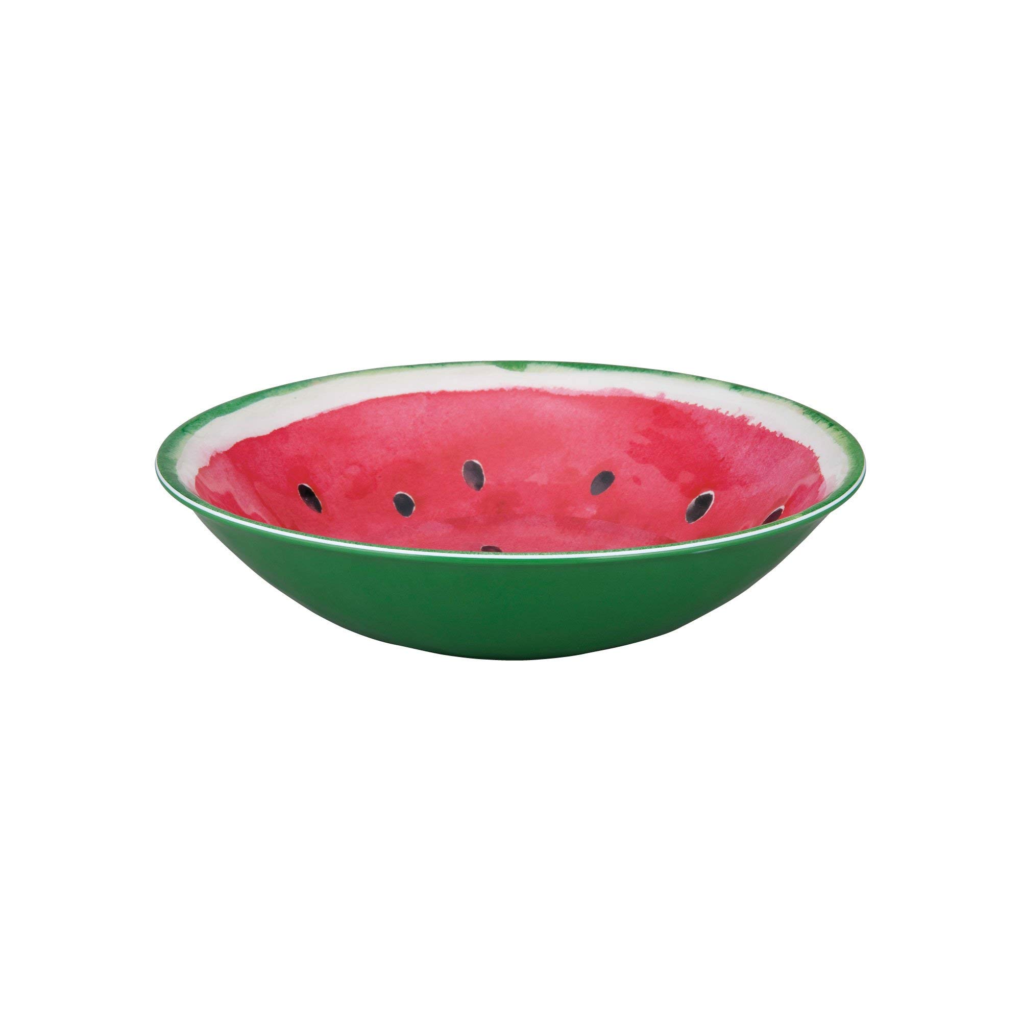UPware 16-Piece Watermelon Melamine Dinnerware Set - Durable Outdoor Dishes with Plates & Bowls - Service for 4 - Vibrant Red - Perfect for Picnics, BBQs, Pool Parties & Outdoor Dining