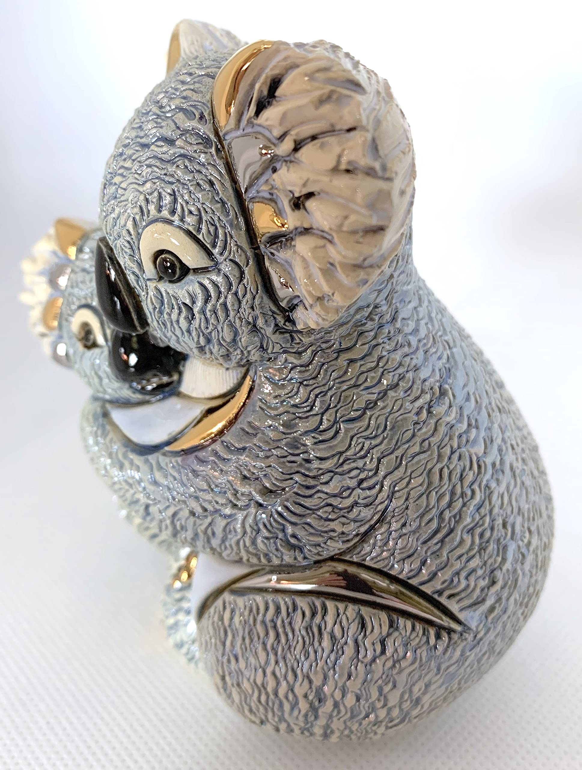 F152 Koala with Baby Figurine - Handcrafted Resin Collectible Statue in Gift Box | Perfect for Home Decor, Nursery Room, and Animal Lover Gifts