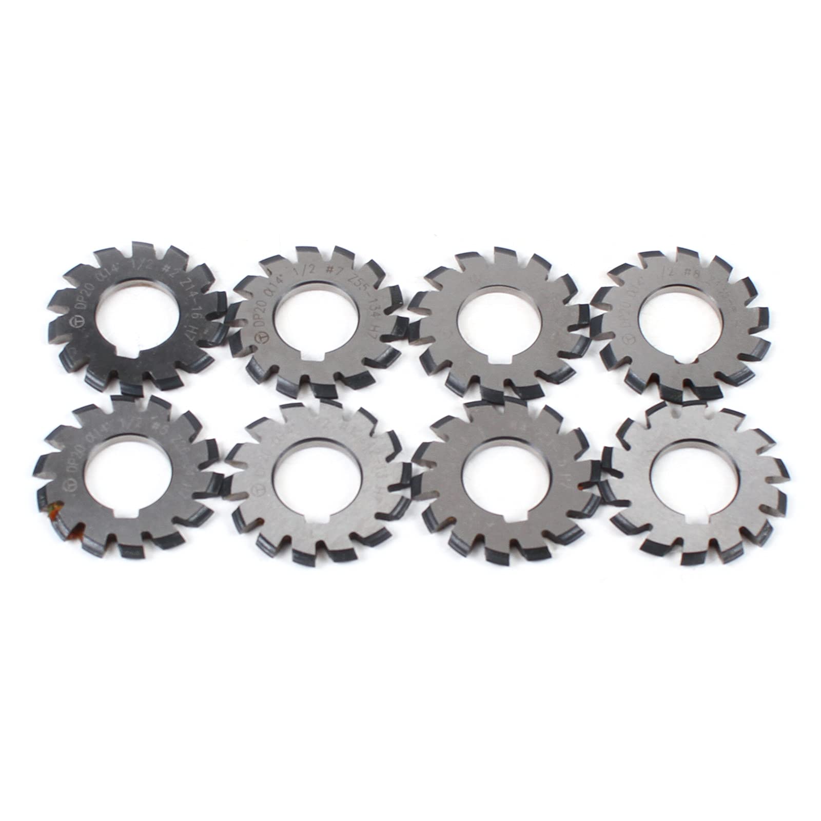 8 Pcs DP12/DP20 Involute Gear Cutter Set - 22mm Angle Gear Mill Cutter for Milling Machine - Perfect for Gear Cutting, Repair & DIY Metalworking Projects