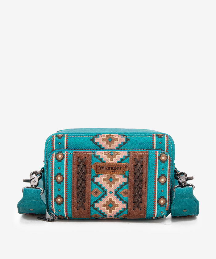 Wrangler Aztec Printed Crossbody Purse - Stylish Boho Shoulder Bag for Women | Perfect for Travel, Shopping & Everyday Use