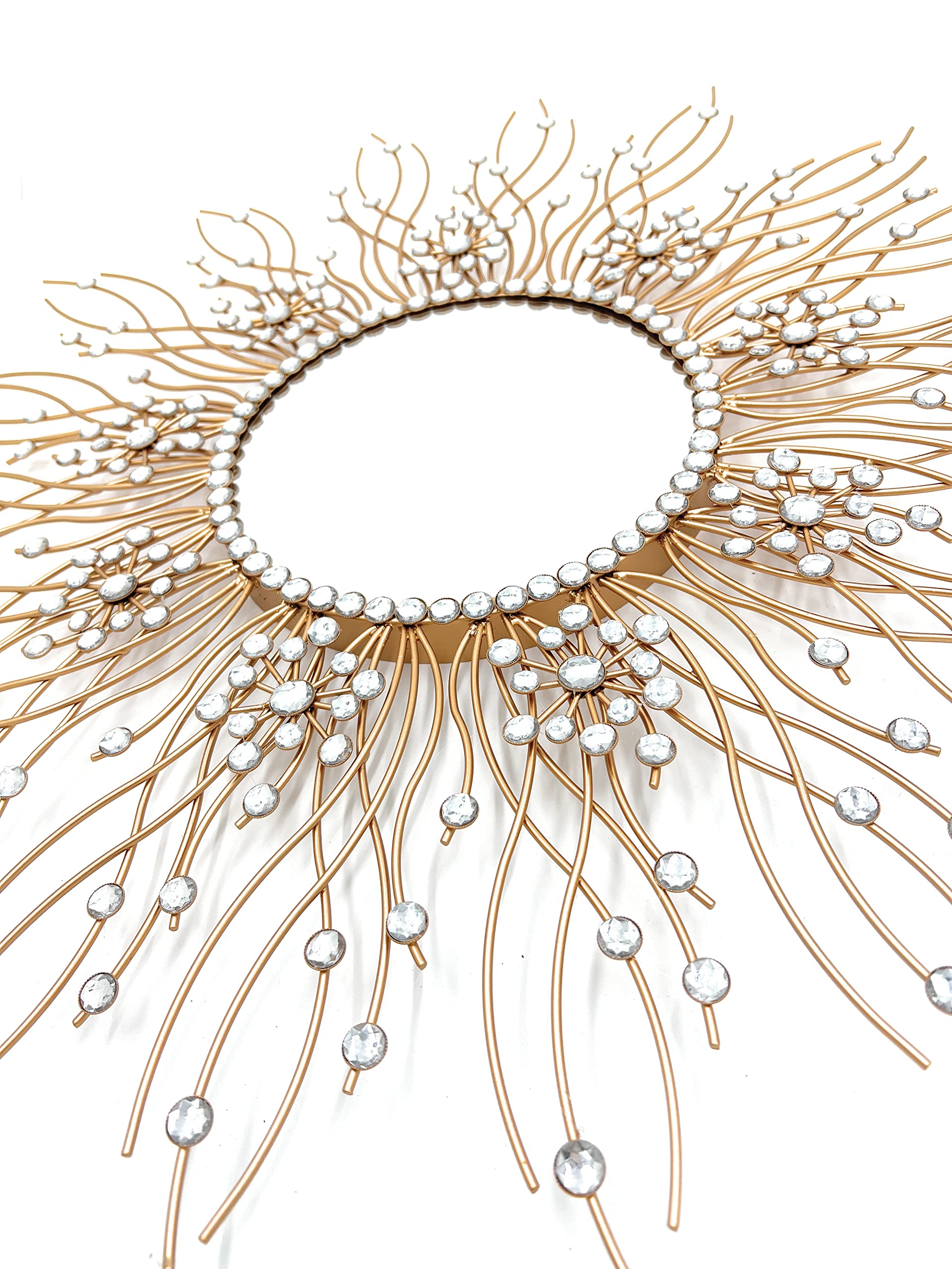 Stylish Starburst Wall Mirror - Decorative Metal Sunburst Mirror for Living Room, Bedroom & Entryway Décor