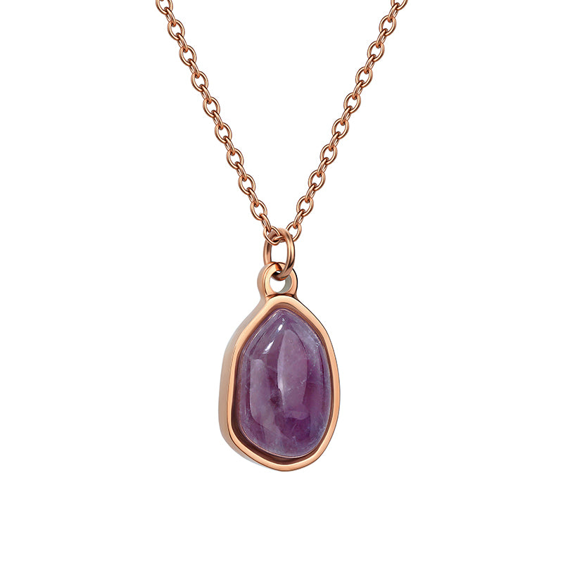 Natural Amethyst Drop Necklace for Women | Elegant Purple Gemstone Jewelry Gift for Her | Perfect for Weddings, Parties & Everyday Wear