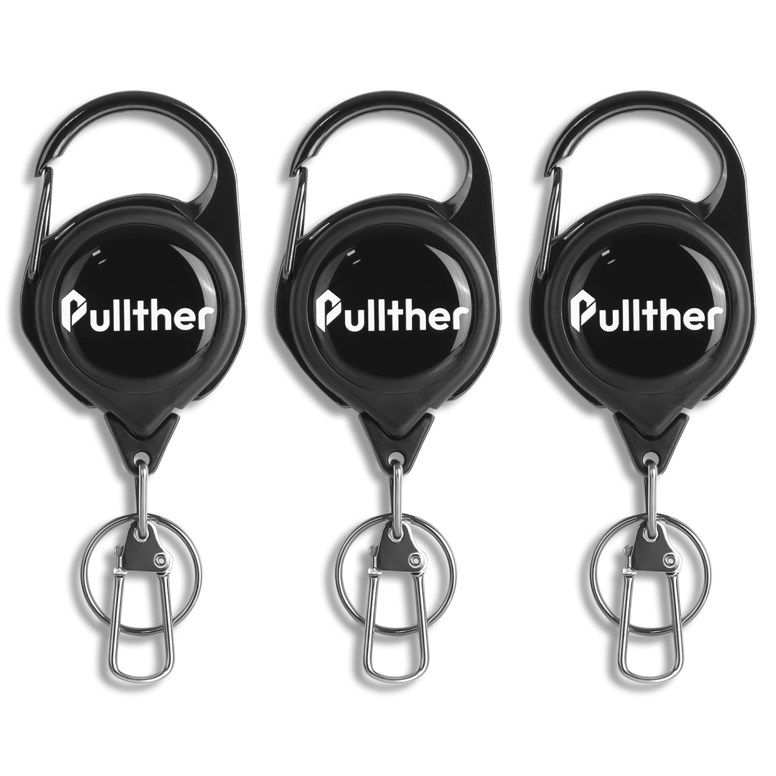 360° Rotating Retractable Keychain - Durable Fishing Lanyard & Badge Reel for Fly Fishing Vest Accessories | Perfect for Anglers, Security Badge Holders & Outdoor Enthusiasts
