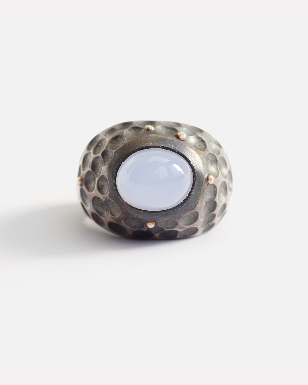 Natural Honeycomb Chalcedony Gemstone Ring for Women - Elegant Boho Jewelry Gift for Her - Perfect for Weddings, Parties & Everyday Wear