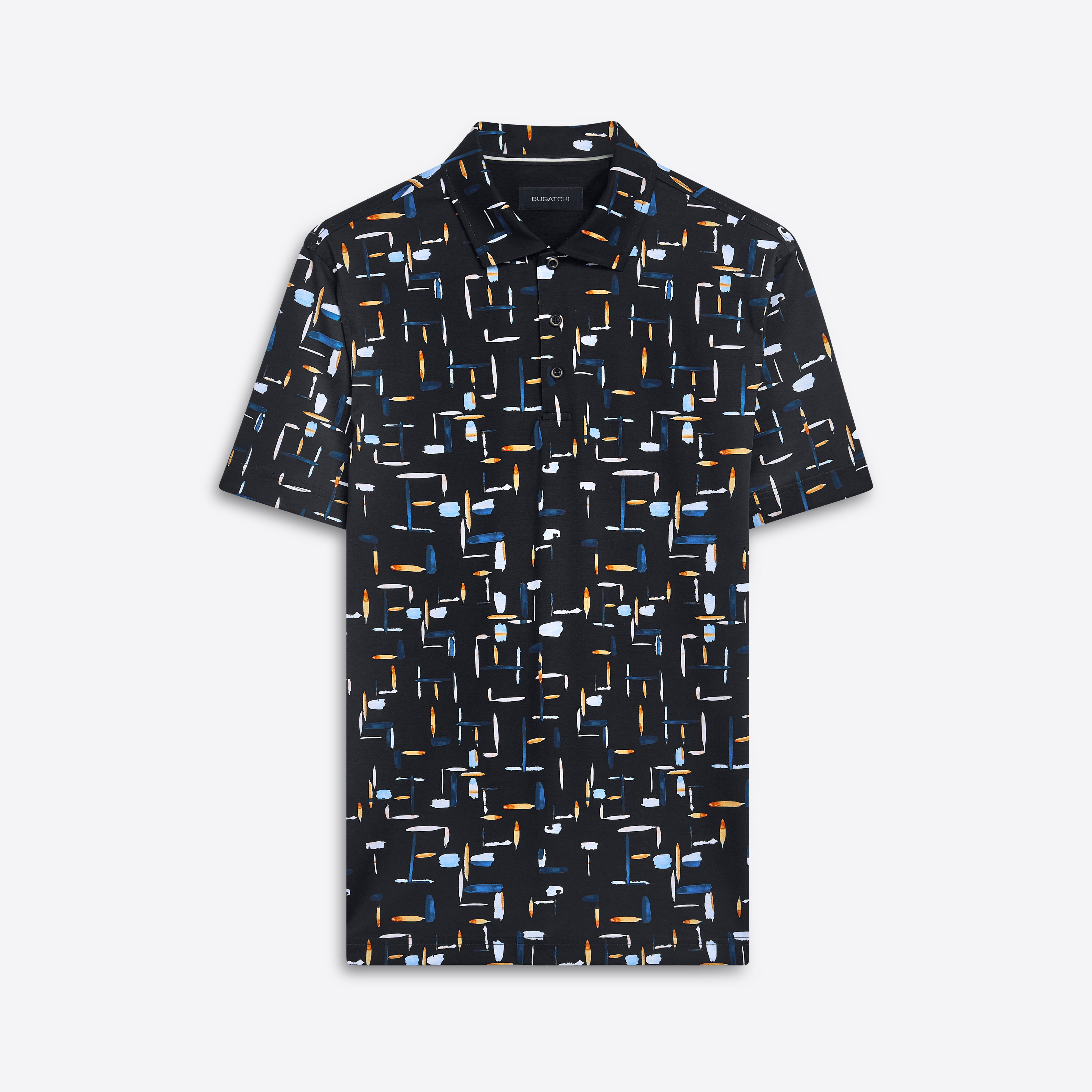 HENDRIX Paint Strokes Print Polo Shirt for Men - Stylish Casual & Business Wear - Perfect for Office, Golf, and Outdoor Activities