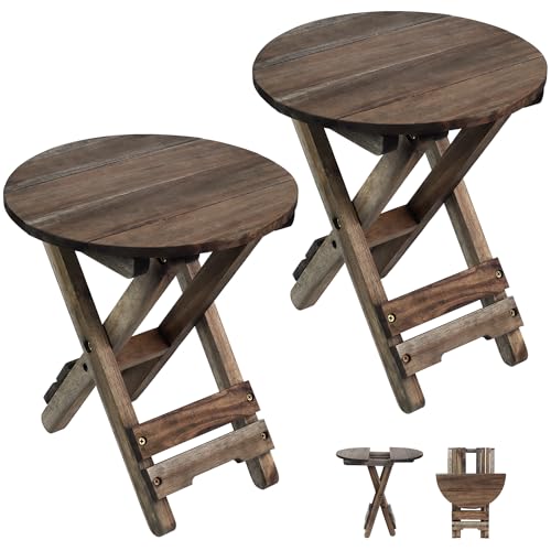 Round - Walnut-set of 2