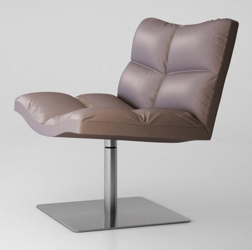 Wave Soft Lounge Chair with Square Base by Tonon - Modern Comfort for Living Room, Bedroom & Office - Relaxing Seating Solution for Home & Workspace