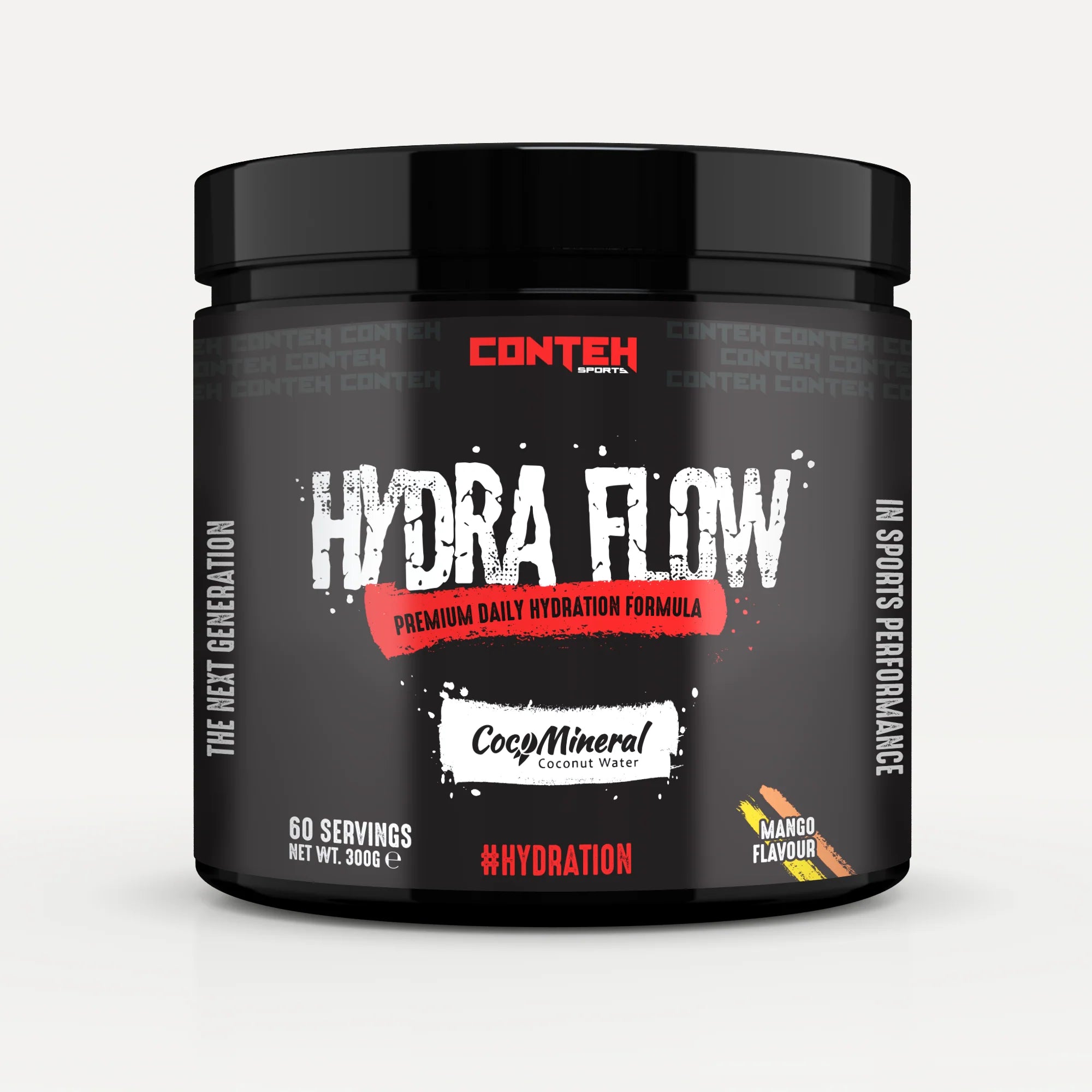 Conteh Sports Hydra Flow Daily Hydration Powder - 300g Electrolyte Drink Mix for Athletes & Active Lifestyles - Perfect for Workouts, Running & Outdoor Activities
