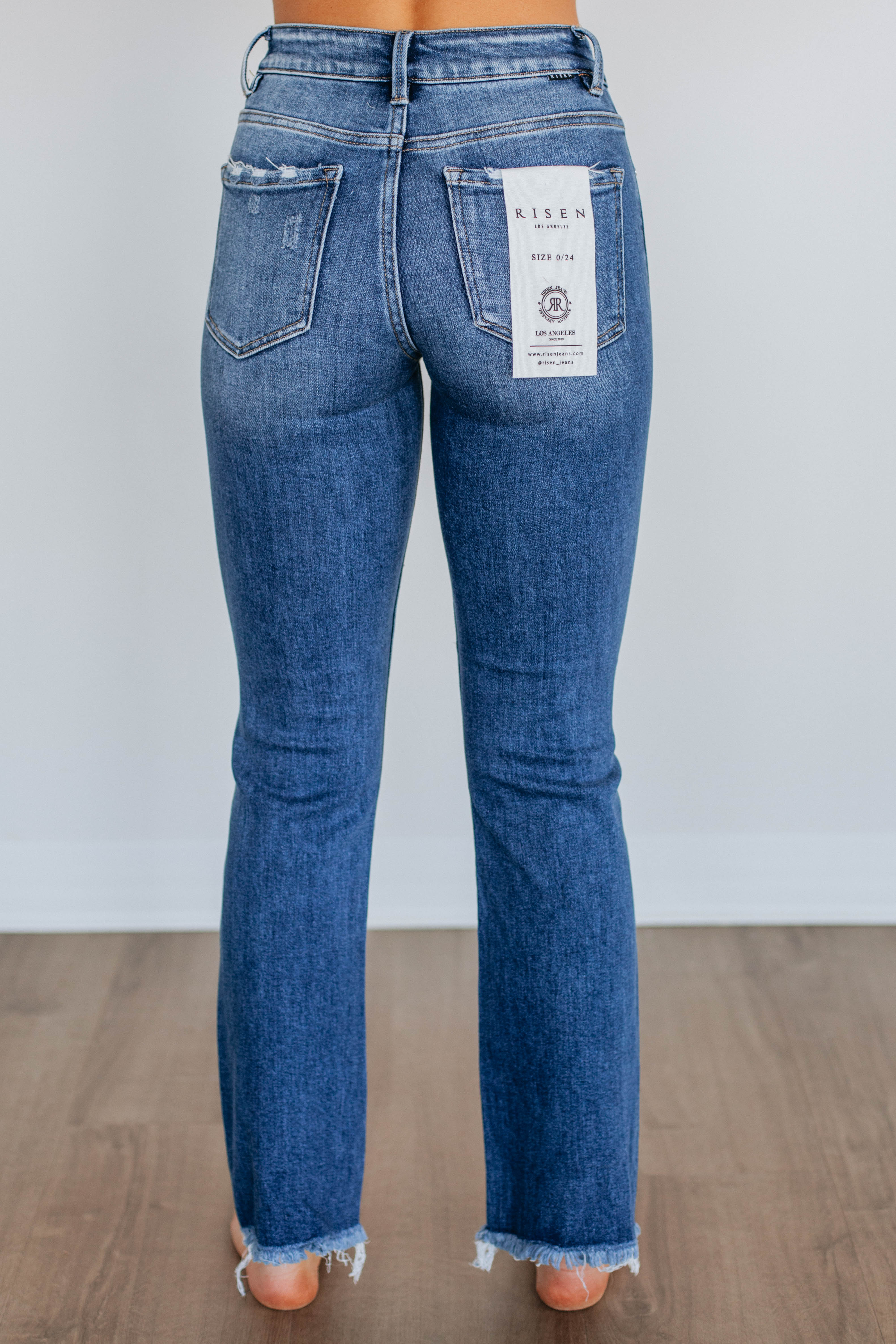Carmen Risen Women's High Waist Stretch Denim Jeans - Comfortable Slim Fit for Casual Wear & Everyday Outfits