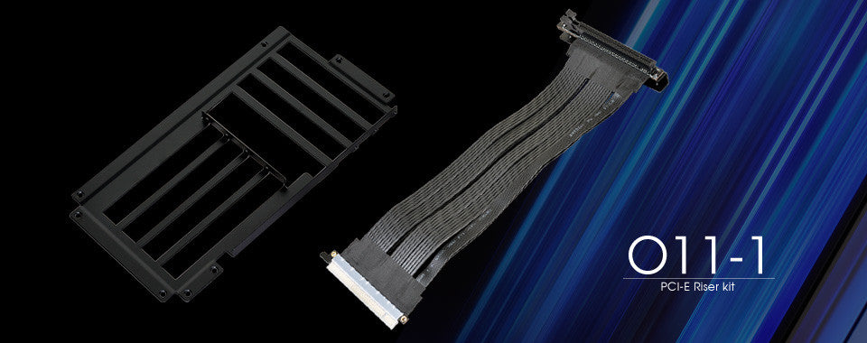 Lian Li Black 300mm PCIe 16X Riser Cable Extender Kit - High-Speed GPU Extension for O11 Case - Perfect for Gaming PC Builds and Custom Workstations