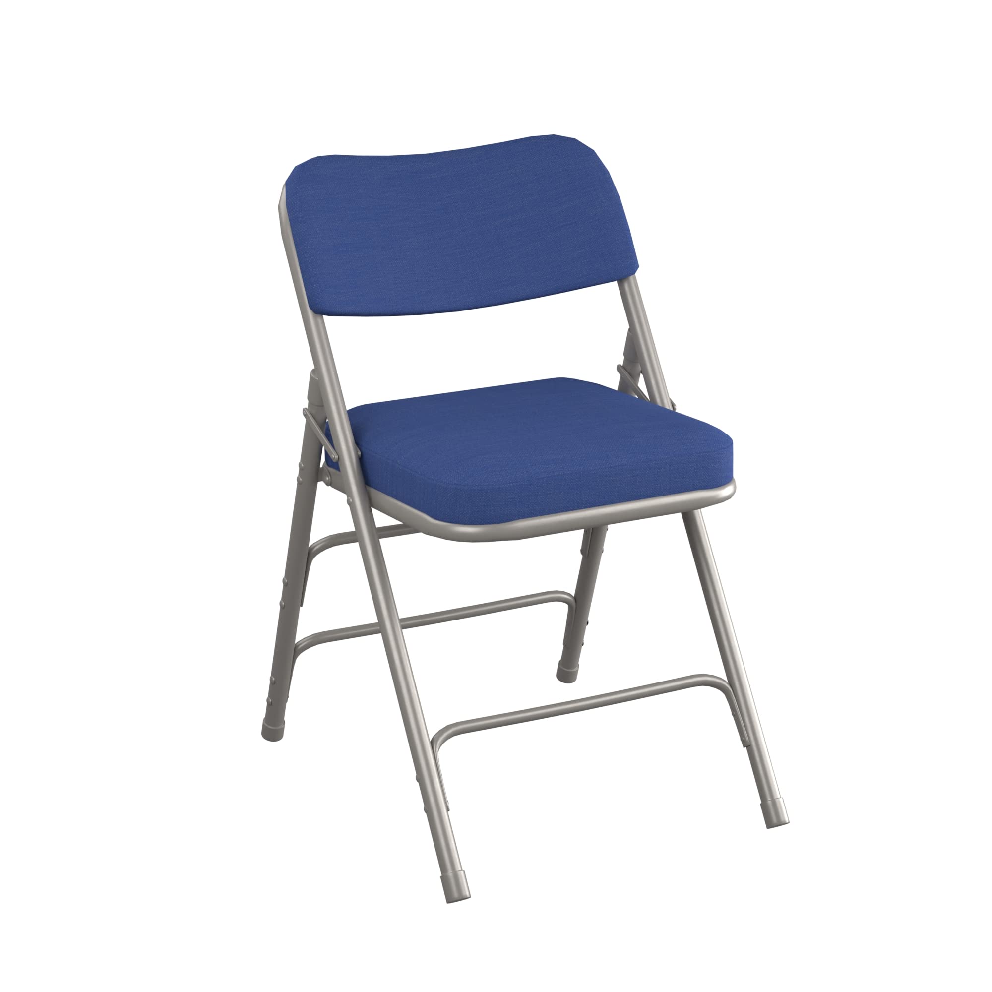 Durable Industrial Blue Fabric Folding Chair with 2