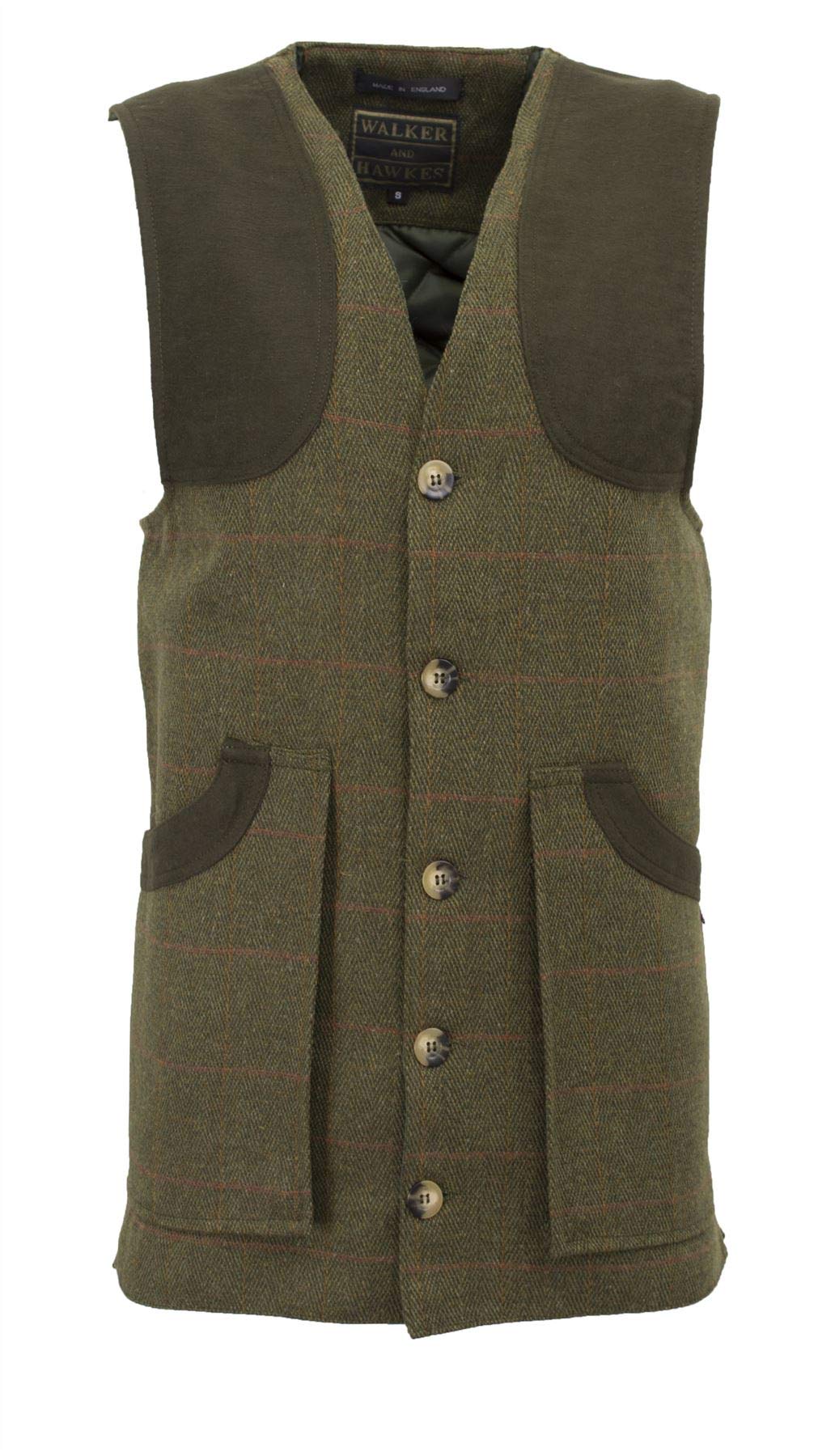 Walker & Hawkes Men's Tweed Shooting Waistcoat Vest - Classic Winston Country Gilet for Hunting & Outdoor Activities | Perfect for Shooting, Country Walks & Smart Casual Wear