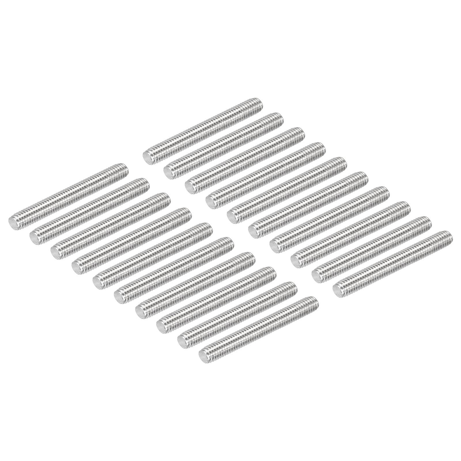 DMiotech 20Pack M6x50mm 304 Stainless Steel Threaded Rods - for DIY, Construction & Repair