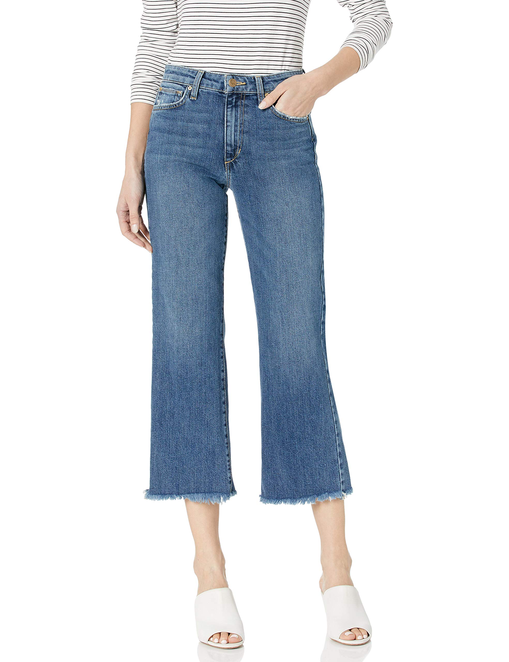 Joe's Jeans Women's Wyatt High Rise Retro Crop Jean - Vintage Style Distressed Denim Pants for Casual Outfits & Streetwear Fashion
