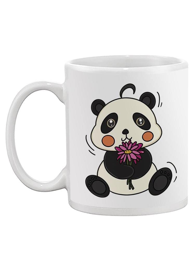 Cute Panda with Tulips Ceramic Coffee Mug - 15oz Insulated Tea Cup for Hot & Cold Drinks - Perfect for Home, Office, or Gift Giving