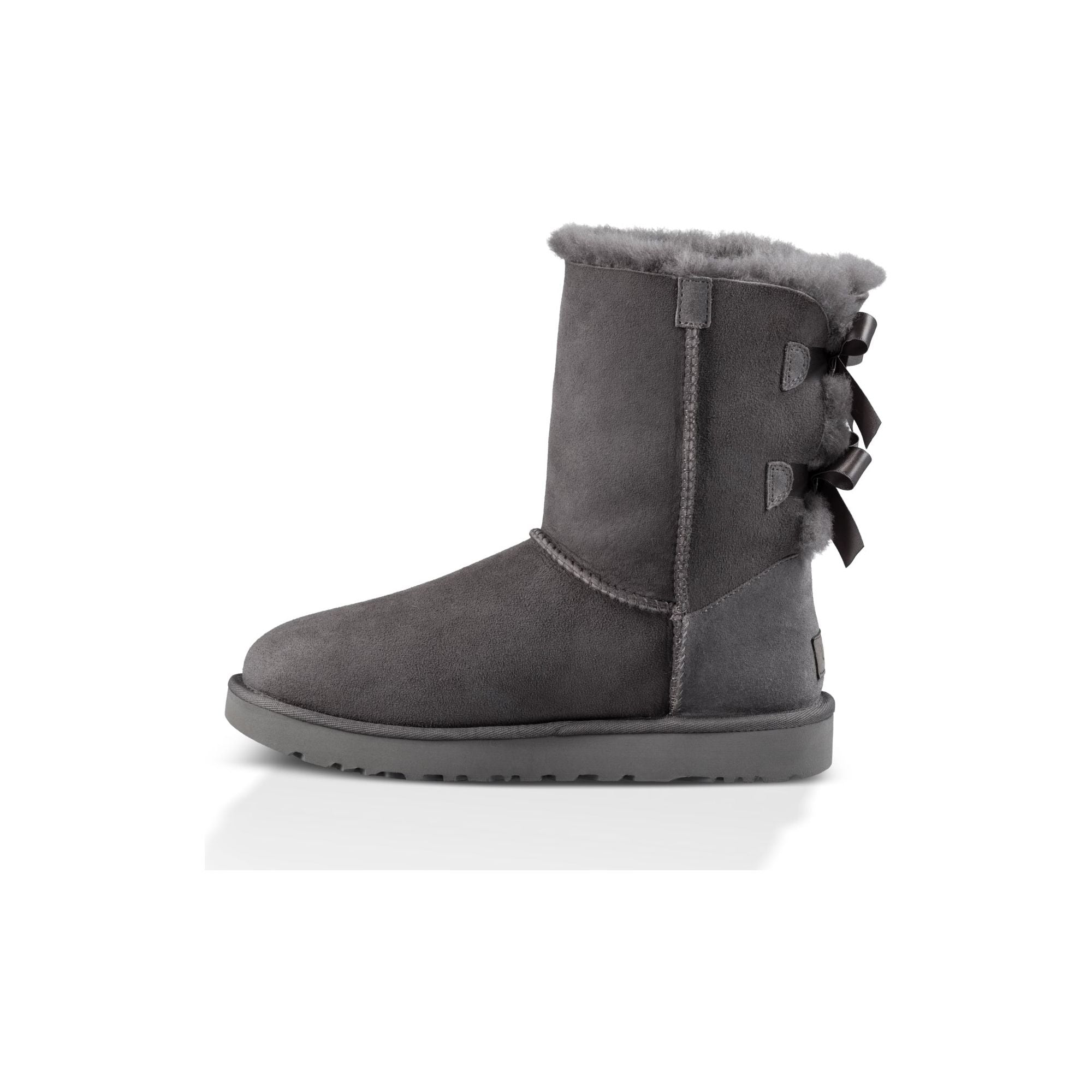 UGG Women's Bailey Bow II Boots - Cozy Winter Boots for Women, Grey Suede with Bow Detail | Perfect for Cold Weather & Casual Outfits