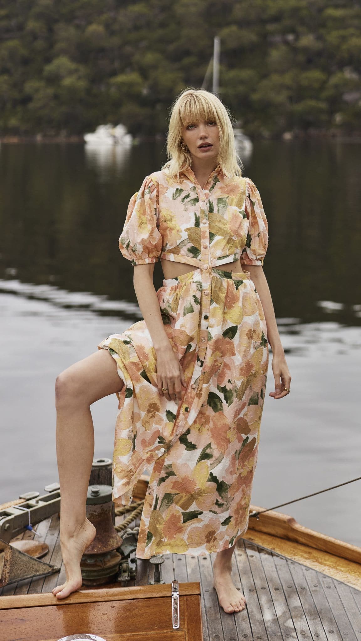 Kylo Midi Dress - Mallorca Floral Print Summer Dress for Women | Beach Vacation, Date Night & Casual Outfit