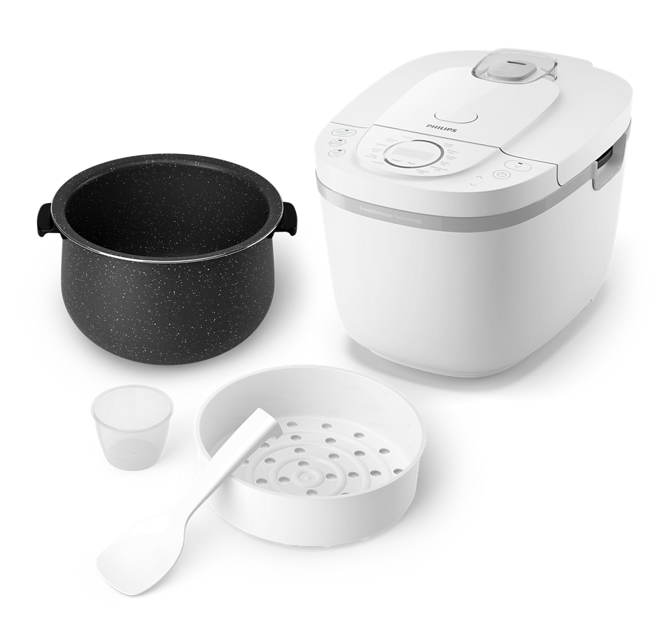 1.8L HD4717 Rice Cooker - Compact Electric Rice Steamer with Non-Stick Inner Pot, Perfect for Small Kitchens, Dorms & Travel | Fast Cooking & Easy Cleanup